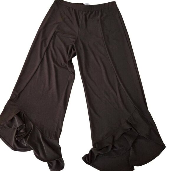 NWT By JJ Womens Sleeveless Ruffle Tank Top and Pants 2 Piece Set Black Medium - Picture 4 of 13